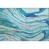 Piper Looms Mayfield Swirls AMF1037 Blue Machine Washable Area Rug Scatter Main Image