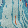 Piper Looms Mayfield Swirls AMF1037 Blue Machine Washable Area Rug Swatch Image