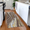 Piper Looms Mayfield Swirls AMF1037 Brown Machine Washable Area Rug Runner Lifestyle Image Feature