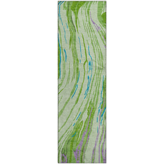 Piper Looms Mayfield Swirls AMF1037 Green Machine Washable Area Rug Runner Main Image