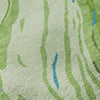 Piper Looms Mayfield Swirls AMF1037 Green Machine Washable Area Rug Swatch Image