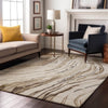 Piper Looms Mayfield Swirls AMF1037 Ivory Machine Washable Area Rug Lifestyle Image Feature