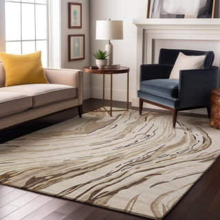 Piper Looms Mayfield Swirls AMF1037 Ivory Machine Washable Area Rug Lifestyle Image Feature