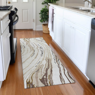 Piper Looms Mayfield Swirls AMF1037 Ivory Machine Washable Area Rug Runner Lifestyle Image Feature