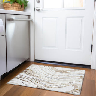 Piper Looms Mayfield Swirls AMF1037 Ivory Machine Washable Area Rug Scatter Lifestyle Image Feature