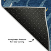Piper Looms Mayfield Swirls AMF1037 Navy Machine Washable Area Rug Backing Image