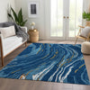 Piper Looms Mayfield Swirls AMF1037 Navy Machine Washable Area Rug Lifestyle Image Feature