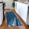 Piper Looms Mayfield Swirls AMF1037 Navy Machine Washable Area Rug Runner Lifestyle Image Feature