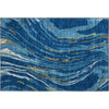 Piper Looms Mayfield Swirls AMF1037 Navy Machine Washable Area Rug Scatter Main Image
