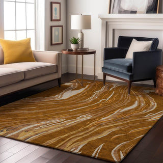 Piper Looms Mayfield Swirls AMF1037 Paprika Machine Washable Area Rug Lifestyle Image Feature