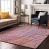 Piper Looms Mayfield Swirls AMF1037 Pink Machine Washable Area Rug Lifestyle Image Feature