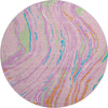 Piper Looms Mayfield Swirls AMF1037 Pink Machine Washable Area Rug Round Main Image