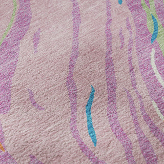 Piper Looms Mayfield Swirls AMF1037 Pink Machine Washable Area Rug Swatch Image