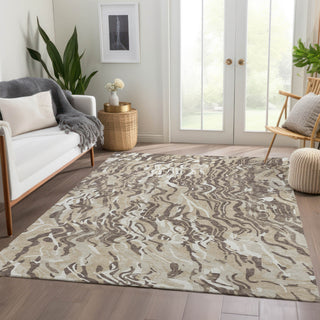Piper Looms Mayfield Swirls AMF1038 Beige Machine Washable Area Rug Lifestyle Image Feature