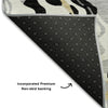 Piper Looms Mayfield Swirls AMF1038 Black Machine Washable Area Rug Backing Image