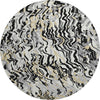 Piper Looms Mayfield Swirls AMF1038 Black Machine Washable Area Rug Round Main Image
