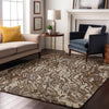 Piper Looms Mayfield Swirls AMF1038 Brown Machine Washable Area Rug Lifestyle Image Feature