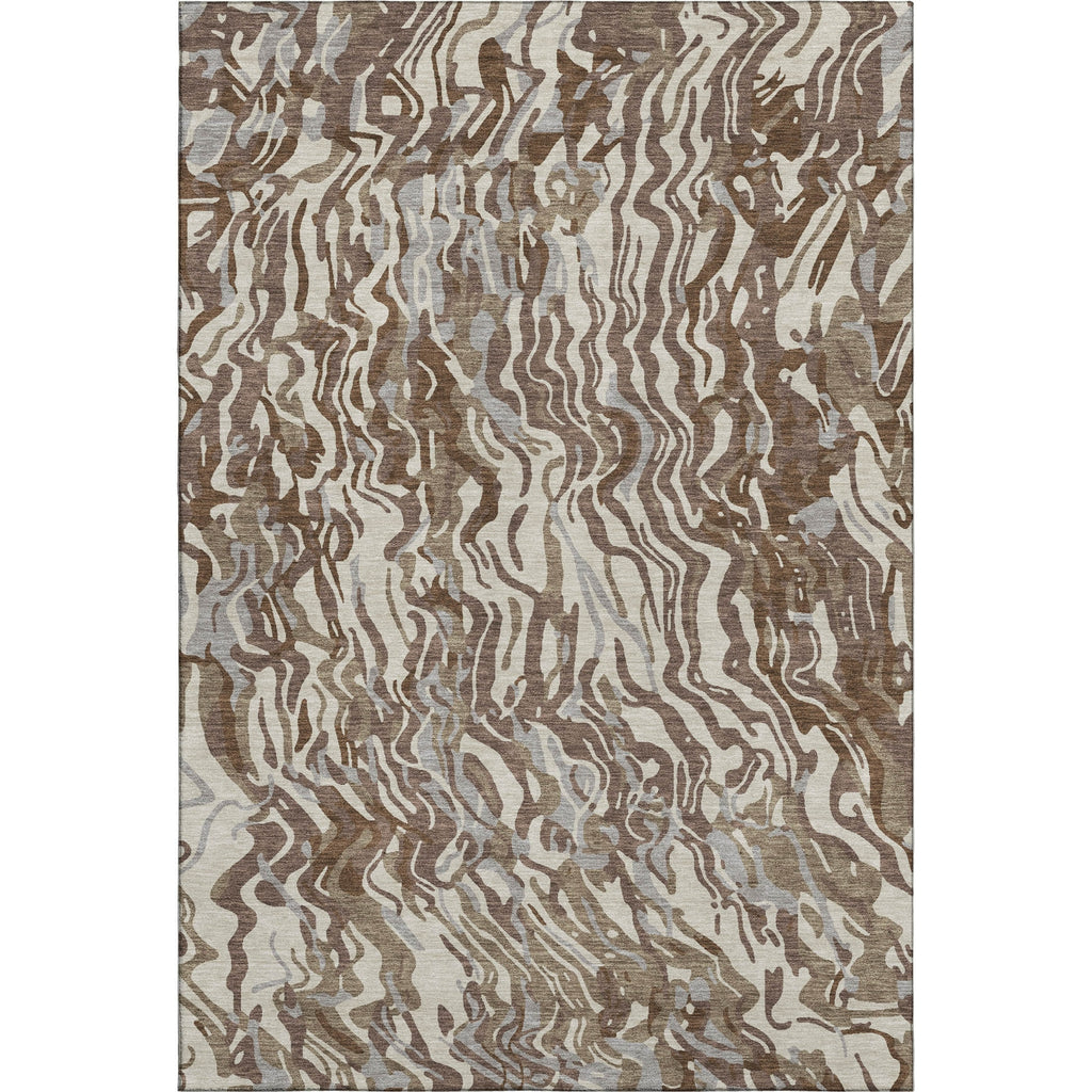 Piper Looms Mayfield Swirls AMF1038 Brown Machine Washable Area Rug main image