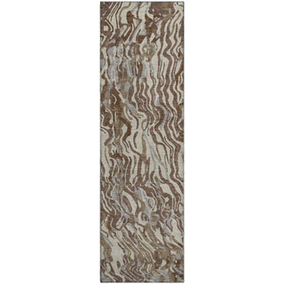 Piper Looms Mayfield Swirls AMF1038 Brown Machine Washable Area Rug Runner Main Image