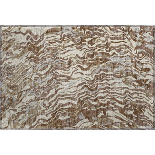 Piper Looms Mayfield Swirls AMF1038 Brown Machine Washable Area Rug Scatter Main Image