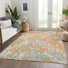 Piper Looms Mayfield Swirls AMF1038 Coral Machine Washable Area Rug Lifestyle Image Feature