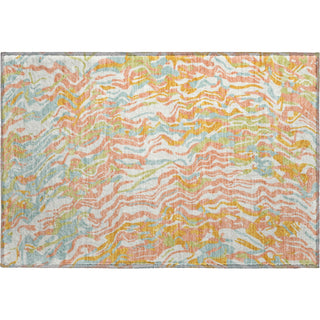 Piper Looms Mayfield Swirls AMF1038 Coral Machine Washable Area Rug Scatter Main Image