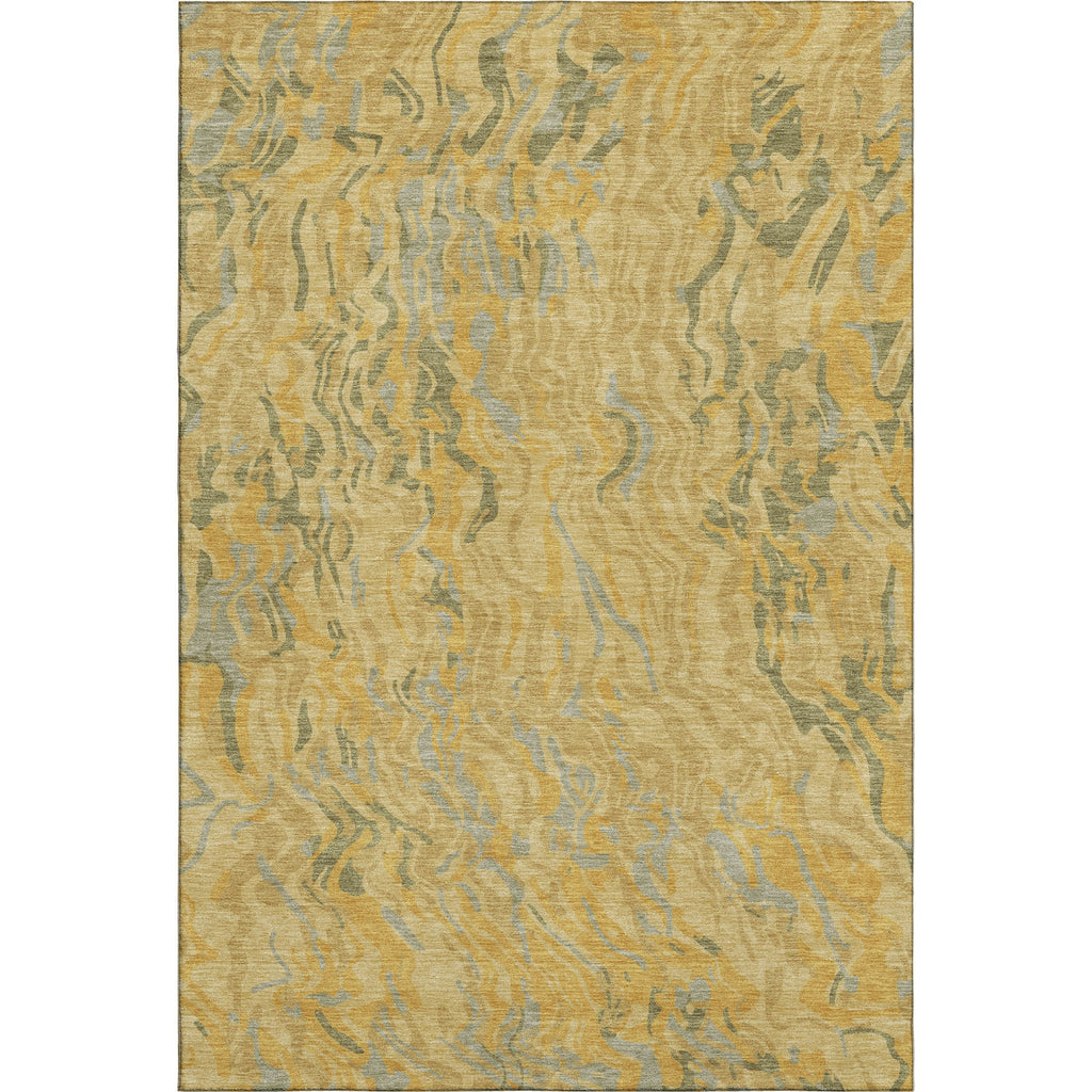 Piper Looms Mayfield Swirls AMF1038 Gold Machine Washable Area Rug main image