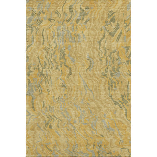 Piper Looms Mayfield Swirls AMF1038 Gold Machine Washable Area Rug main image