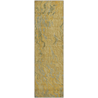 Piper Looms Mayfield Swirls AMF1038 Gold Machine Washable Area Rug Runner Main Image