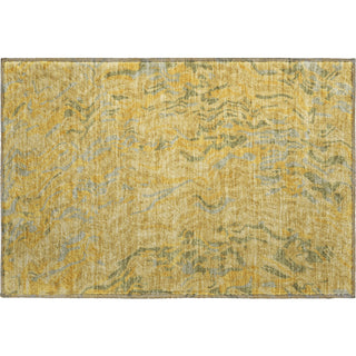 Piper Looms Mayfield Swirls AMF1038 Gold Machine Washable Area Rug Scatter Main Image