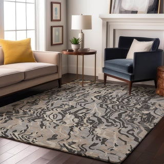 Piper Looms Mayfield Swirls AMF1038 Gray Machine Washable Area Rug Lifestyle Image Feature