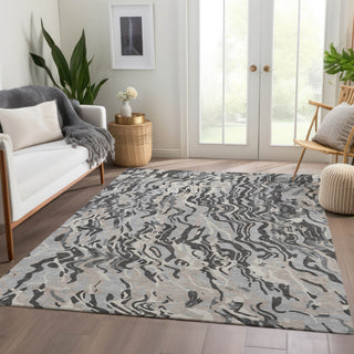 Piper Looms Mayfield Swirls AMF1038 Gray Machine Washable Area Rug Lifestyle Image Feature