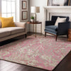 Piper Looms Mayfield Swirls AMF1038 Pink Machine Washable Area Rug Lifestyle Image Feature