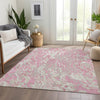 Piper Looms Mayfield Swirls AMF1038 Pink Machine Washable Area Rug Lifestyle Image Feature