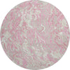 Piper Looms Mayfield Swirls AMF1038 Pink Machine Washable Area Rug Round Main Image