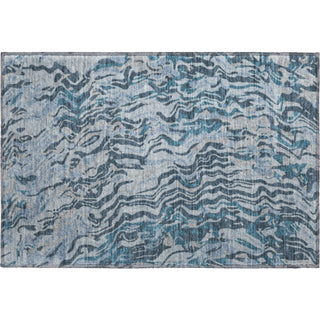 Piper Looms Mayfield Swirls AMF1038 Sky Machine Washable Area Rug Scatter Main Image