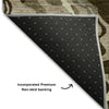 Piper Looms Mayfield Swirls AMF1038 Taupe Machine Washable Area Rug Backing Image