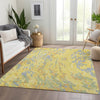 Piper Looms Mayfield Swirls AMF1038 Yellow Machine Washable Area Rug Lifestyle Image Feature