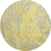 Piper Looms Mayfield Swirls AMF1038 Yellow Machine Washable Area Rug Round Main Image