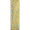 Piper Looms Mayfield Swirls AMF1038 Yellow Machine Washable Area Rug Runner Main Image