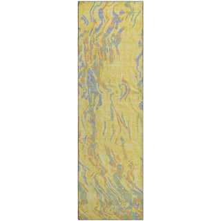 Piper Looms Mayfield Swirls AMF1038 Yellow Machine Washable Area Rug Runner Main Image