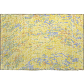 Piper Looms Mayfield Swirls AMF1038 Yellow Machine Washable Area Rug Scatter Main Image