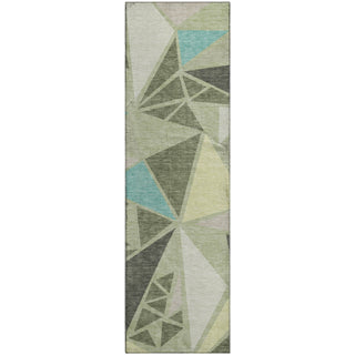Piper Looms Mayfield Geometric AMF1039 Aloe Machine Washable Area Rug Runner Main Image