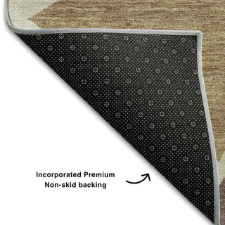 Piper Looms Mayfield Geometric AMF1039 Beige Machine Washable Area Rug Backing Image