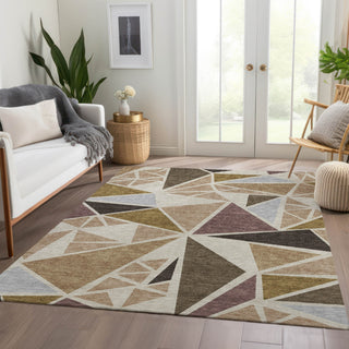Piper Looms Mayfield Geometric AMF1039 Beige Machine Washable Area Rug Lifestyle Image Feature
