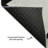 Piper Looms Mayfield Geometric AMF1039 Black Machine Washable Area Rug Backing Image