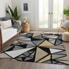 Piper Looms Mayfield Geometric AMF1039 Black Machine Washable Area Rug Lifestyle Image Feature