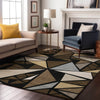 Piper Looms Mayfield Geometric AMF1039 Brown Machine Washable Area Rug Lifestyle Image Feature