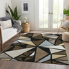 Piper Looms Mayfield Geometric AMF1039 Brown Machine Washable Area Rug Lifestyle Image Feature