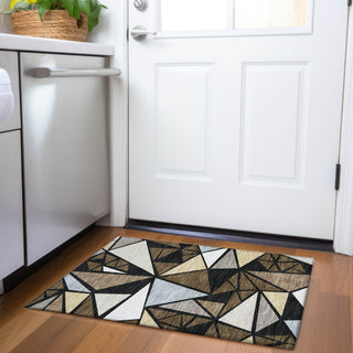 Piper Looms Mayfield Geometric AMF1039 Brown Machine Washable Area Rug Scatter Lifestyle Image Feature
